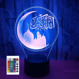 3D Remote Control 16 Color Night Lights Illusion Acrylic LED Table Bedside Lamp Children Bedroom Desk Decor Birthday Christmas In Australia - Darrahopens
