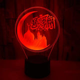 3D Remote Control 16 Color Night Lights Illusion Acrylic LED Table Bedside Lamp Children Bedroom Desk Decor Birthday Christmas