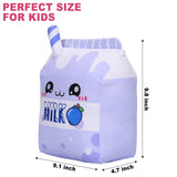 Cute Blueberries Milk Plush Pillow Fruit Stuffed Animal Toys Plushie Cartoon Soft Doll Home Hugging Gifts for Kids Purple