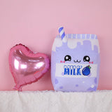 Cute Blueberries Milk Plush Pillow Fruit Stuffed Animal Toys Plushie Cartoon Soft Doll Home Hugging Gifts for Kids Purple