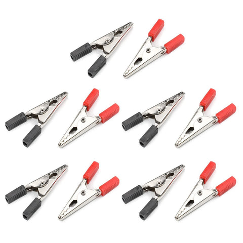 10Pcs 3A Heavy-Duty Insulated Alligator Clips,Battery Crocodile Electrical Test Clamps,Battery Charger Clamp