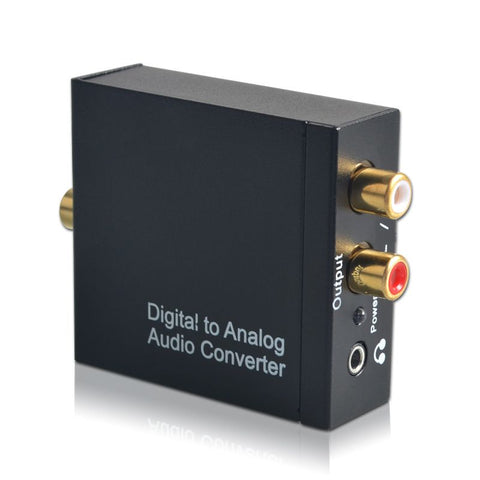 Coaxial Optical Digital Audio to RCA Analog Audio Converter RCA to Optical Converter - Digital to Analog Audio