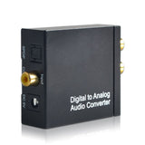 Coaxial Optical Digital Audio to RCA Analog Audio Converter RCA to Optical Converter - Digital to Analog Audio