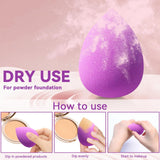 6 PCS Makeup Sponges Set, Makeup Sponges for Foundation, Latex Free Beauty Sponges, Flawless for Liquid