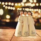 2 pcs Sculpted Hand-Painted Figure, Figurines Home Decorations for Girls, Celebrate Supportive Friendships Gift for Sisters