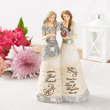 2 pcs Sculpted Hand-Painted Figure, Figurines Home Decorations for Girls, Celebrate Supportive Friendships Gift for Sisters