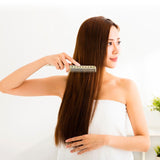 Styling Comb, Salon Rat Tail Hair Comb Men Women Styling Comb Professional Barber Aluminum Metal Comb (Gold)