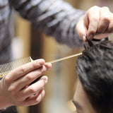 Styling Comb, Salon Rat Tail Hair Comb Men Women Styling Comb Professional Barber Aluminum Metal Comb (Gold)
