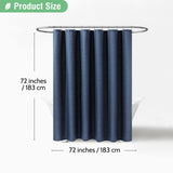 Thick Fabric Shower Curtains for Bathroom - Waffle Weave Heavy Duty, Hotel Spa Luxury Weighted Polyester Cloth Bath Curtain Set