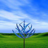 Large Outdoor Metal Wind Spinners, Unique and Magical Metal Windmill, Lawn Solar Wind Spinners, 360 Degrees Swivel Wind
