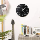 Math Equations and Notations Mathematics Chalkboard Geek Battery Operated Wall Clock Silent Non-Ticking Quartz