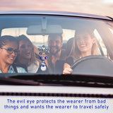 Evil Eye Car Hanging Ornament Blue Evil Eye for Rear View Mirror Decor Protection and Good Luck Charm Window Hanging
