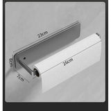 Under Cabinet Cling Film Roll Paper Towel Rack, Wall Hanging Paper Towels Holder, Toilet Tissue Paper Dispenser and Hang