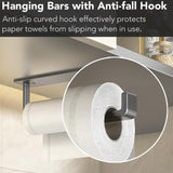 Under Cabinet Cling Film Roll Paper Towel Rack, Wall Hanging Paper Towels Holder, Toilet Tissue Paper Dispenser and Hang