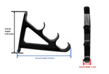 2 pcs Fishing Rod Wall Rack - Ultra Sturdy Strong Weatherproof Holds 3 Rods - Space Saving Organizer for Hiking Poles