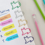 50 Pcs Paper Clips Multicolored Paper Clips Cute Paper Clips Journaling Supplies for Bookmark Study Gifts (Cat)