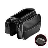 Bike Front Frame Tube Bag Phone Bag Holder Rainyproof Cycling Mountain Road Bike Outdoor Storage Bag Bike Accessories, Black In Australia - Darrahopens