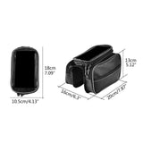 Bike Front Frame Tube Bag Phone Bag Holder Rainyproof Cycling Mountain Road Bike Outdoor Storage Bag Bike Accessories, Black In Australia - Darrahopens