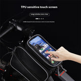 Bike Front Frame Tube Bag Phone Bag Holder Rainyproof Cycling Mountain Road Bike Outdoor Storage Bag Bike Accessories, Black In Australia - Darrahopens