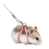 2 pcs Hamster Harness,Adjustable Harness Vest Leash Hamster Chest Straps with a Small Bell Rat Mouse Squirrel Small Animal