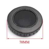 Replacement Earpads Leather Ear Cushions Spare Ear Pads Kit fit for Most Headphone Universal Diameter 70MM(1Pair Black)