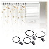 20 Pack Openable Curtain Rings with Clips Metal Hangers Ring 1.26 Inch Interior Diameter Rust Proof for Heavy Duty