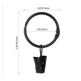 20 Pack Openable Curtain Rings with Clips Metal Hangers Ring 1.26 Inch Interior Diameter Rust Proof for Heavy Duty
