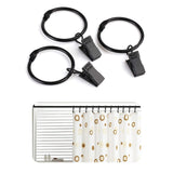 20 Pack Openable Curtain Rings with Clips Metal Hangers Ring 1.26 Inch Interior Diameter Rust Proof for Heavy Duty