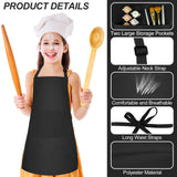 Apron for Men and Women Professional for Cooking With Pockets - Adjustable - Bib Aprons - Water & Oil Resistant - Black
