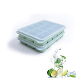 Ice Cube Trays Set of 2, Easy Release 15 Flexible Silicone Ice Cube Molds with Removable Lid Reusable Freezer Ice Trays Stackable In Australia - Darrahopens