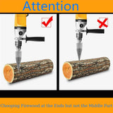 Firewood Drill Bit Wood Splitter,4PCS Firewood Splitter,Firewood Kindling Splitter Duty Drill Screw Cone Driver