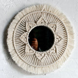 Wall Mirror Decor Round Hanging Wall Art Decoration for Bedroom Nursery Living Room Apartment Office Entryways Home