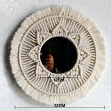 Wall Mirror Decor Round Hanging Wall Art Decoration for Bedroom Nursery Living Room Apartment Office Entryways Home