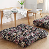 Boho Square Floor Seat Pillows Cushions 22" x 22", Soft Cotton Linen Bohemian Yoga Mandala Meditation Pouf Tatami Floor Pillow