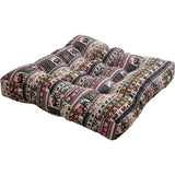 Boho Square Floor Seat Pillows Cushions 22" x 22", Soft Cotton Linen Bohemian Yoga Mandala Meditation Pouf Tatami Floor Pillow