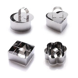 Stainless Steel 3D Cake Molds with Pusher Lifter Cooking Rings Set of 4,Baking Dish Bakeware Tools Cupcake Mold Mousse In Australia - Darrahopens