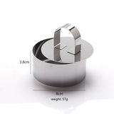 Stainless Steel 3D Cake Molds with Pusher Lifter Cooking Rings Set of 4,Baking Dish Bakeware Tools Cupcake Mold Mousse