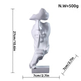 Modern and Simple Sculptures The Thinker Statue,Silence is Gold Keep Silence Statues and Figurines Desk Decoration