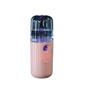 2 pcs Mini Facial Steamer, Handy Moisturizing Mist Sprayer, Atomization Skin Care Steamer, USB Rechargeable