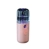 2 pcs Mini Facial Steamer, Handy Moisturizing Mist Sprayer, Atomization Skin Care Steamer, USB Rechargeable