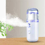 2 pcs Mini Facial Steamer, Handy Moisturizing Mist Sprayer, Atomization Skin Care Steamer, USB Rechargeable