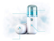 2 pcs Mini Facial Steamer, Handy Moisturizing Mist Sprayer, Atomization Skin Care Steamer, USB Rechargeable