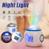 Projection Alarm Clock Night Light Clock Night Lamp Bedside Night Lamp Decorative Night Lamp Colorful Lights Night Lamp Bedside