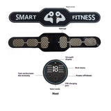 EMS Fitness Shaping Belt, Muscle Stimulator and Muscle Improvement - Your Ab Machine for Effortless Fitness Black