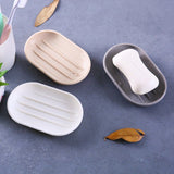 3PCS Soapbox Self Draining Soap Dish Oval Soap Case Soap Saver Holder Bathroom Accrssoreies Sponge Soap Holder Soap Tray