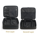 Travel Makeup Bag 2 Layer Portable Makeup Case Large Cosmetic Brush Organizer Makeup Pouch Holder Makeup Storage Bag