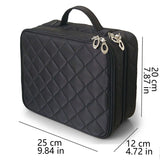 Travel Makeup Bag 2 Layer Portable Makeup Case Large Cosmetic Brush Organizer Makeup Pouch Holder Makeup Storage Bag