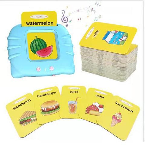 （blue）English Speaking Flashcards, Speech Buddy Talking Flash Cards Bilingual, Word Toys for Kids, Flash Parlantes In Australia - Darrahopens