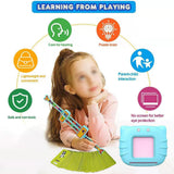（blue）English Speaking Flashcards, Speech Buddy Talking Flash Cards Bilingual, Word Toys for Kids, Flash Parlantes