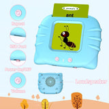 （blue）English Speaking Flashcards, Speech Buddy Talking Flash Cards Bilingual, Word Toys for Kids, Flash Parlantes